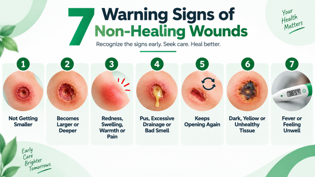 7 warning signs of non-healing wounds
