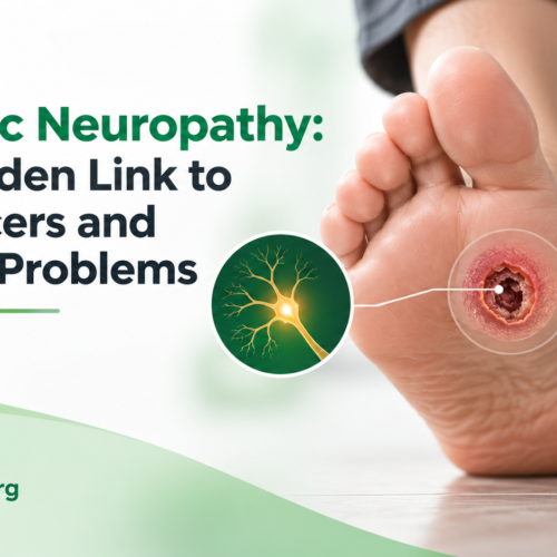 Diabetic neuropathy and its link to foot ulcers and wound problems