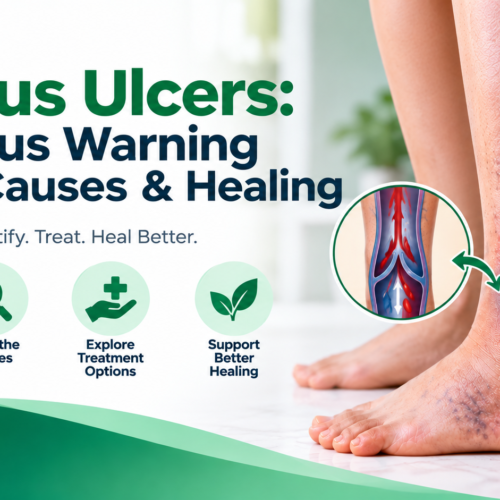 Venous ulcers showing warning signs, causes and healing treatment options
