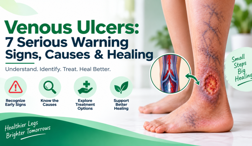 Venous Ulcers: 7 Serious Warning Signs, Causes & Healing Venous ulcers showing warning signs, causes and healing treatment options