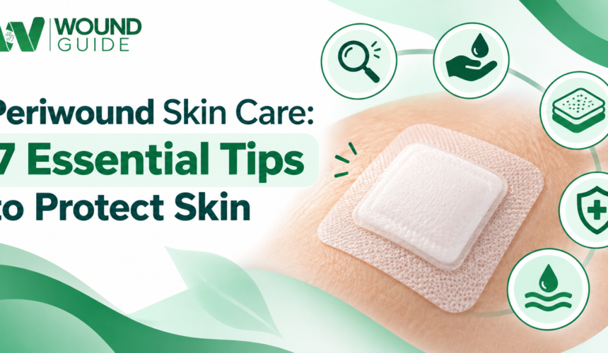 Periwound Skin Care: 7 Essential Tips to Protect Skin Periwound Skin Care: 7 essential tips to protect skin around a wound, featuring a protective dressing and skin care icons.